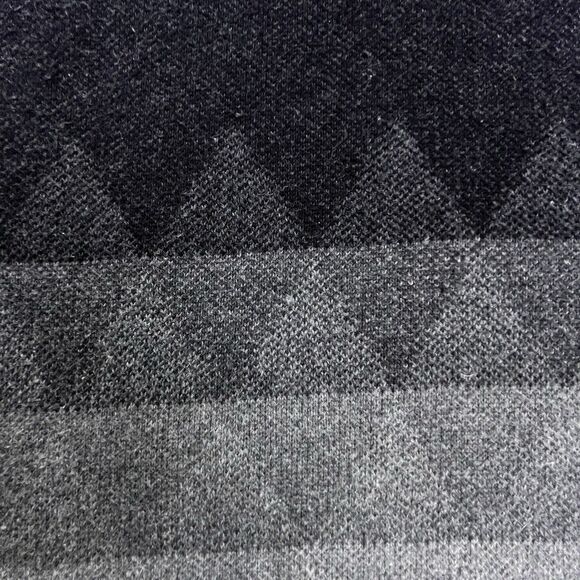 Banana Republic Merino Wool Scarf Black Gray Ombre Geometric 12” x 67” - Picture 4 of 5